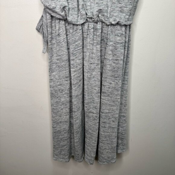 Rebecca Taylor Jersey Grey Wrap Dress 100% Linen Size Small - Picture 8 of 15